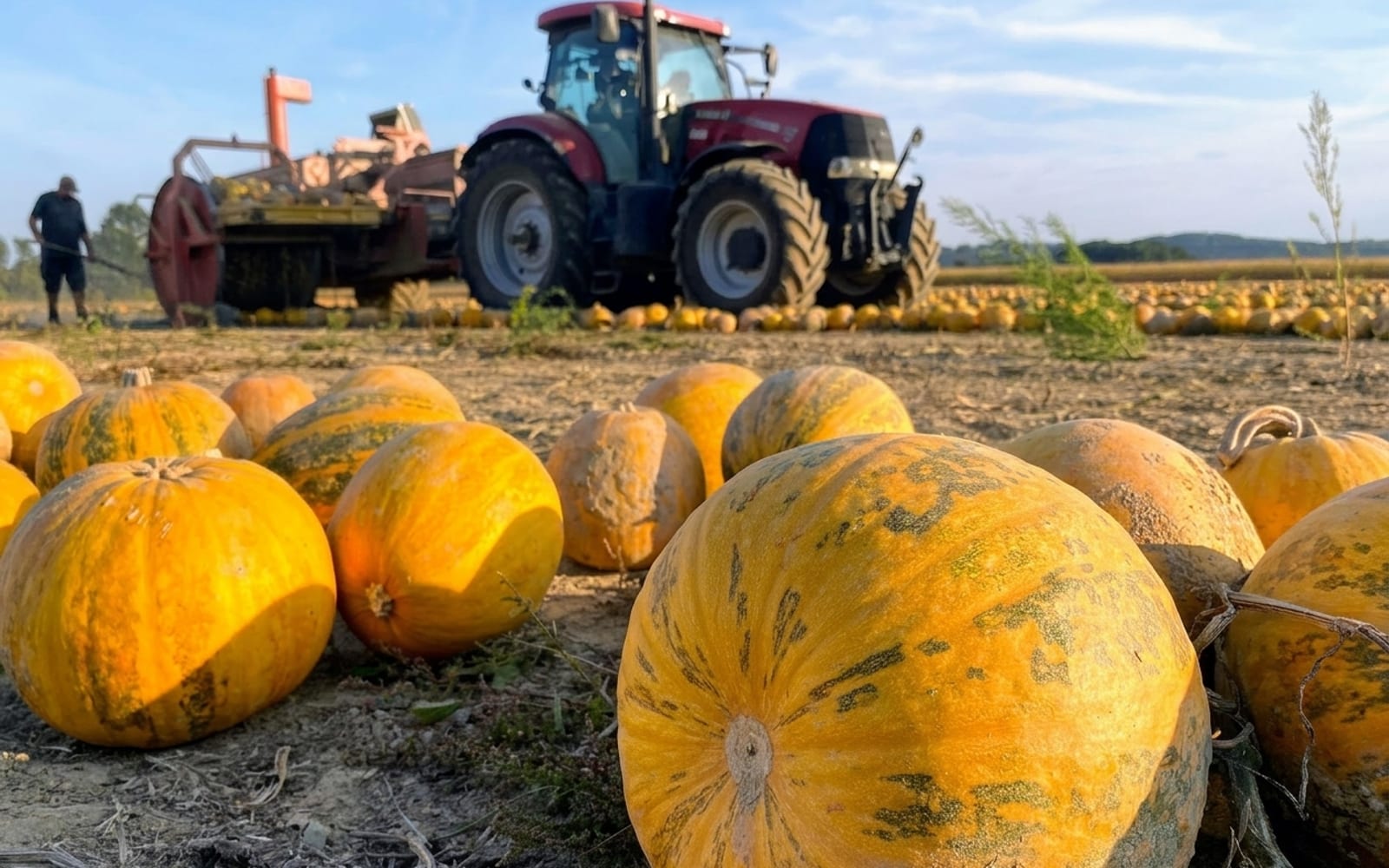 Giorno di raccolta nel campo di zucca – galleria 1