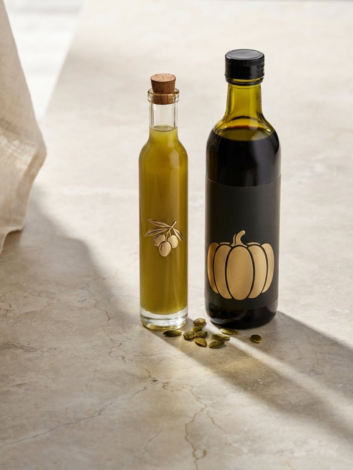 Olio di zucca vs olio d'oliva