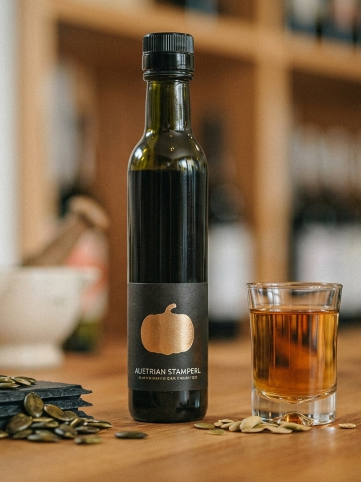 Liquore all'olio di zucca fatto in casa