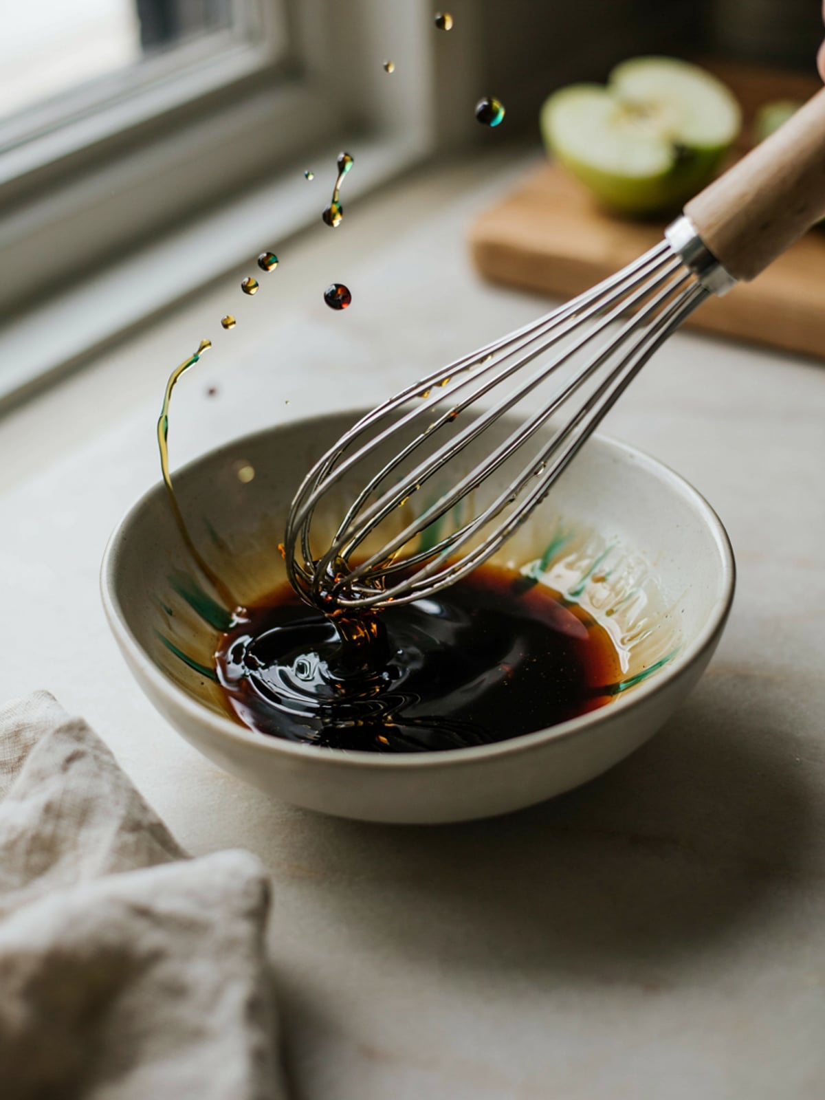 Dip all'aceto di mele con olio di zucca