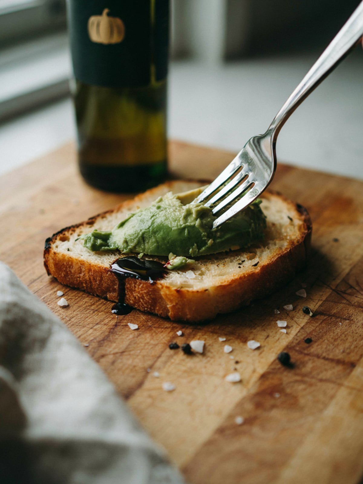 Toast avocado con olio di zucca