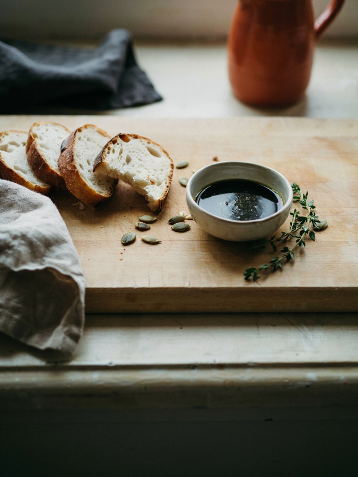 Dip per il pane con olio di zucca