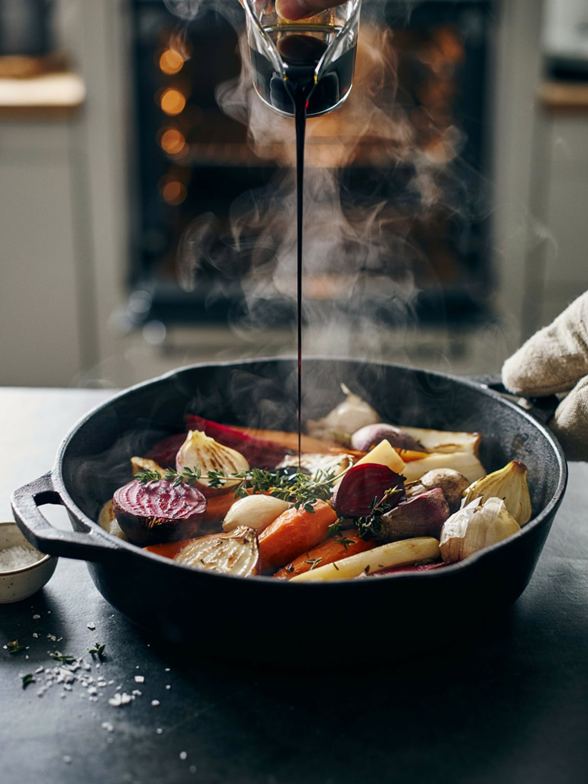 Verdure al forno con olio di zucca